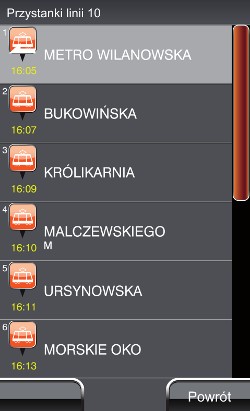 NaviExpert - Komunikacja miejska - szczegółowy opis trasy linia numer 10