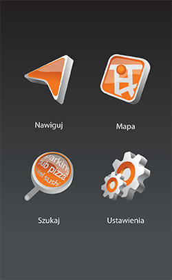 NaviExpert - Ekran menu główne