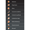 NaviExpert - Ekran menu ustawienia