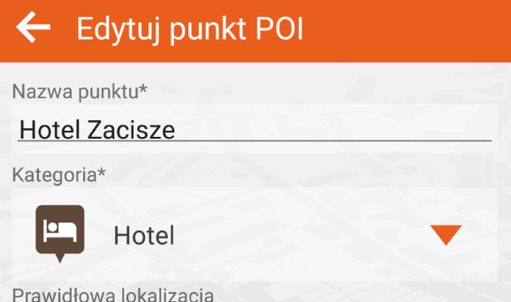 uzupełnij lub popraw informacje o POI