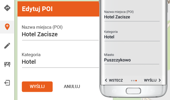 uzupełnij lub popraw informacje o POI