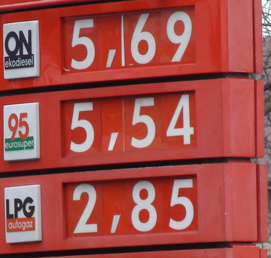 Ceny benzyny w 2012