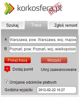 Korkosfera.pl - omijanie odcinków płatnych