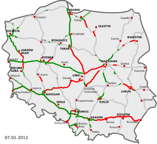 Plan rozbudowy autostrad na Euro 2012