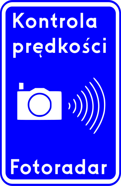 Znak Fotoradar - Kontrola prędkości