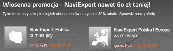 Wiosenna promocja - NaviExpert nawet 60 zł taniej