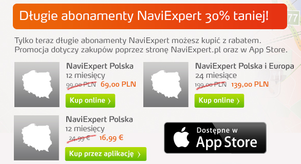 Promocje na długie abonamenty NaviExpert