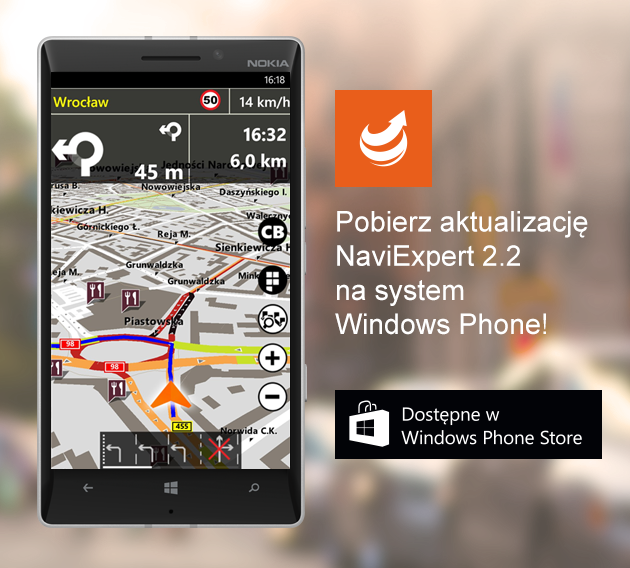 Aktualizacja NaviExpert 2.2 na Windows Phone