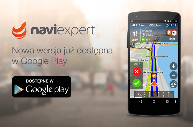 Nowa wersja NaviExpert dostępna w Sklepie Google Play