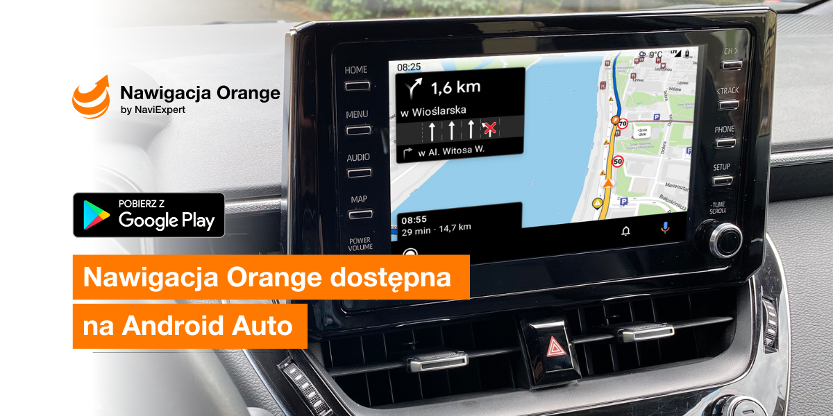 Nawigacja Orange na Android Auto
