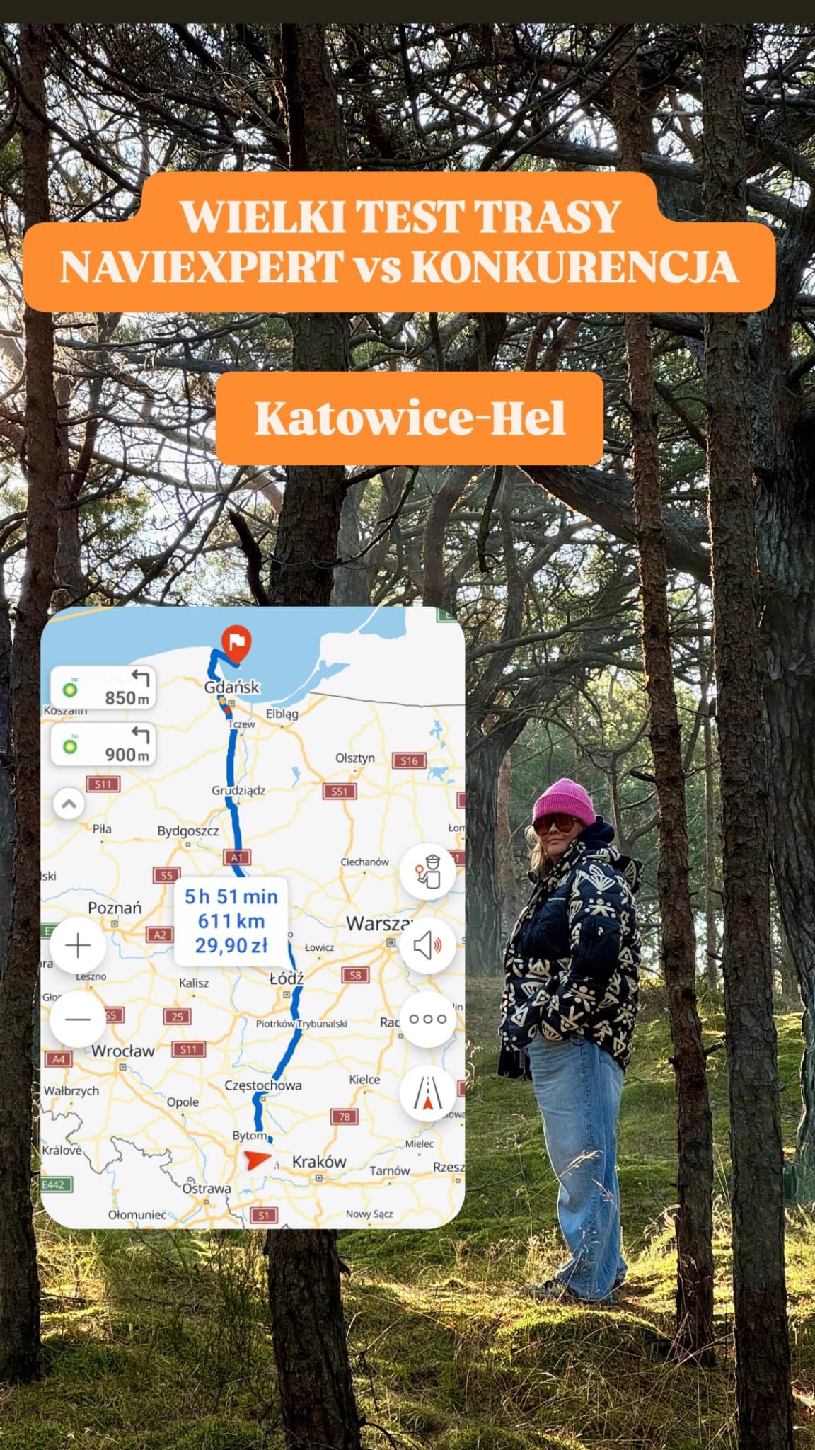 Test tras: Google Maps vs. NaviExpert – szczegóły podróży Katowice-Jurata
✅ Start z tego samego miejsca, ten sam dokładny adres dojazdu

✅ Czas początkowy według estymat:
•    Google Maps: 4:45 / 20:26
•    NaviExpert: 4h 9min / 19:49
➡️ Różnica początkowa: 37 minut
Po drodze „zaliczyłyśmy” przerwę na kawę, trwającą około 15 minut. Na miejsce dotarłyśmy o 20.06.  To pokazuje już na starcie, jak precyzyjny jest NaviExpert w estymowaniu czasu dotarcia. Konkurencja ,wraz z postępem trasy skracała czas dotarcia. Tak jakby… nie miała innego wyjścia :) 
Przed ostatnim korkiem na obwodnicy Trójmiasta, który NaviExpert ominął, a konkurencja proponowała „zaliczyć” – różnica w czasie dotarcia między aplikacjami wynosiła już „tylko” 25 minut. I z NaviExpertem te 25 minut uratowałyśmy. Ale to nie wszystko!
💡 Dlaczego NaviExpert sprawdził się lepiej na tej trasie:

1️⃣ Pokazał wszystkie 3 odcinki pomiaru prędkości, a Google ich nie miał 

2️⃣ Omijał realne korki, w które Google chciał nas “wrzucić”

3️⃣ Prognozował realny czas podróży, a nie tylko szacunkowy

📌 Podsumowanie: Ten sam punkt startowy, ta sama trasa, takie same przystanki. Różnica w estymatach wynika z dokładniejszych algorytmów NaviExpert i realnej dynamiki ruchu. Nie ma za co😊  #naviexpert_podroze #naviexpert #nawigacjagps #nawigacja #test #hel #podróż