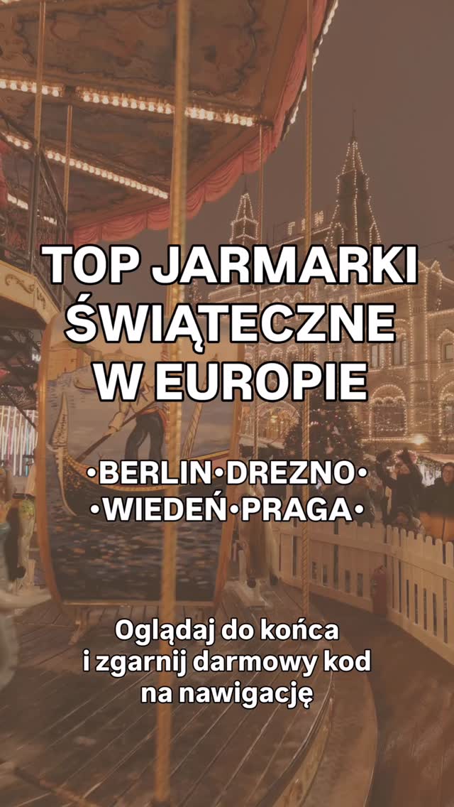 🎄Europejskie jarmarki wzywają - Berlin, Drezno, Praga, Wiedeń…
Światła, grzane wino, zapach pierników - a Ty jedziesz tam bez stresu, bo masz od nas 7 dni NaviExperta za darmo!
❓Jak skorzystać? To proste:
➡  Pobierz aplikację z Google Play lub App Store
➡  Wejdź w Moje Konto > Wprowadź kod promocyjny
➡  Wpisz hasło: JARMARK
I bum - masz 7 dni pełnej nawigacji w Polsce i UE.
☝️A oprócz tego...
Po uruchomieniu wpisujesz po prostu: „jarmark bożonarodzeniowy” a aplikacja sama pokaże Ci miejsca w Polsce, Czechach, Niemczech i Austrii.
Zero szukania, zero błądzenia - tylko spokojna trasa, klimat i świąteczne miasteczka.
Odpal NaviExperta, wrzuć kod „Jarmark” i ruszaj w świąteczną podróż wprost do magicznych miejsc ✨🎄🚗✨
 naviexpert_podroze naviexpert 
jarmarkibożonarodzeniowe